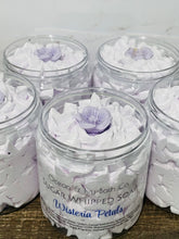 Load image into Gallery viewer, Wisteria Petals Sugar Whipped Soap
